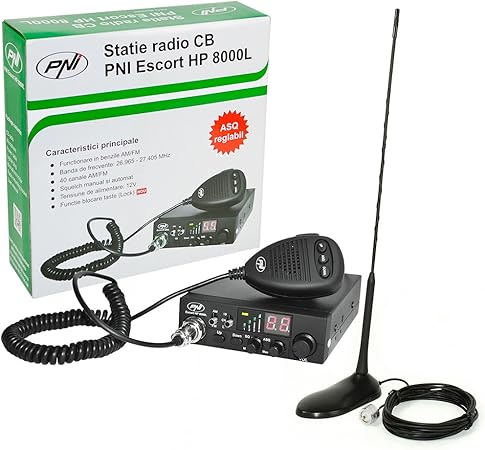 Radios CB PNI Escort CB 8000L ASQ – Antenne Extra 45