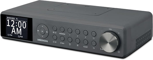 Radio de table MEDION P66750 – Bluetooth – Écran TFT – Grise