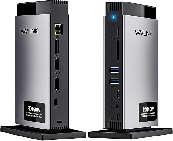 Station d'accueil WAVLINK USB-C Triple Affichage – 8K/4K, 125W PD3.1