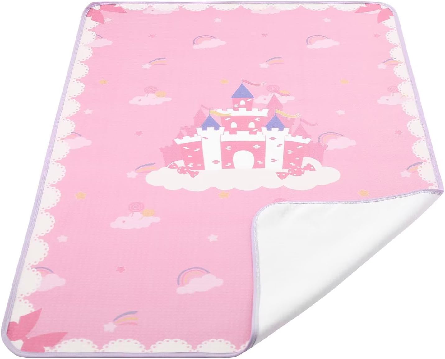 Landofgenie - Tapis de Change Imperméable - Candy Castle - Lavable – €25,99