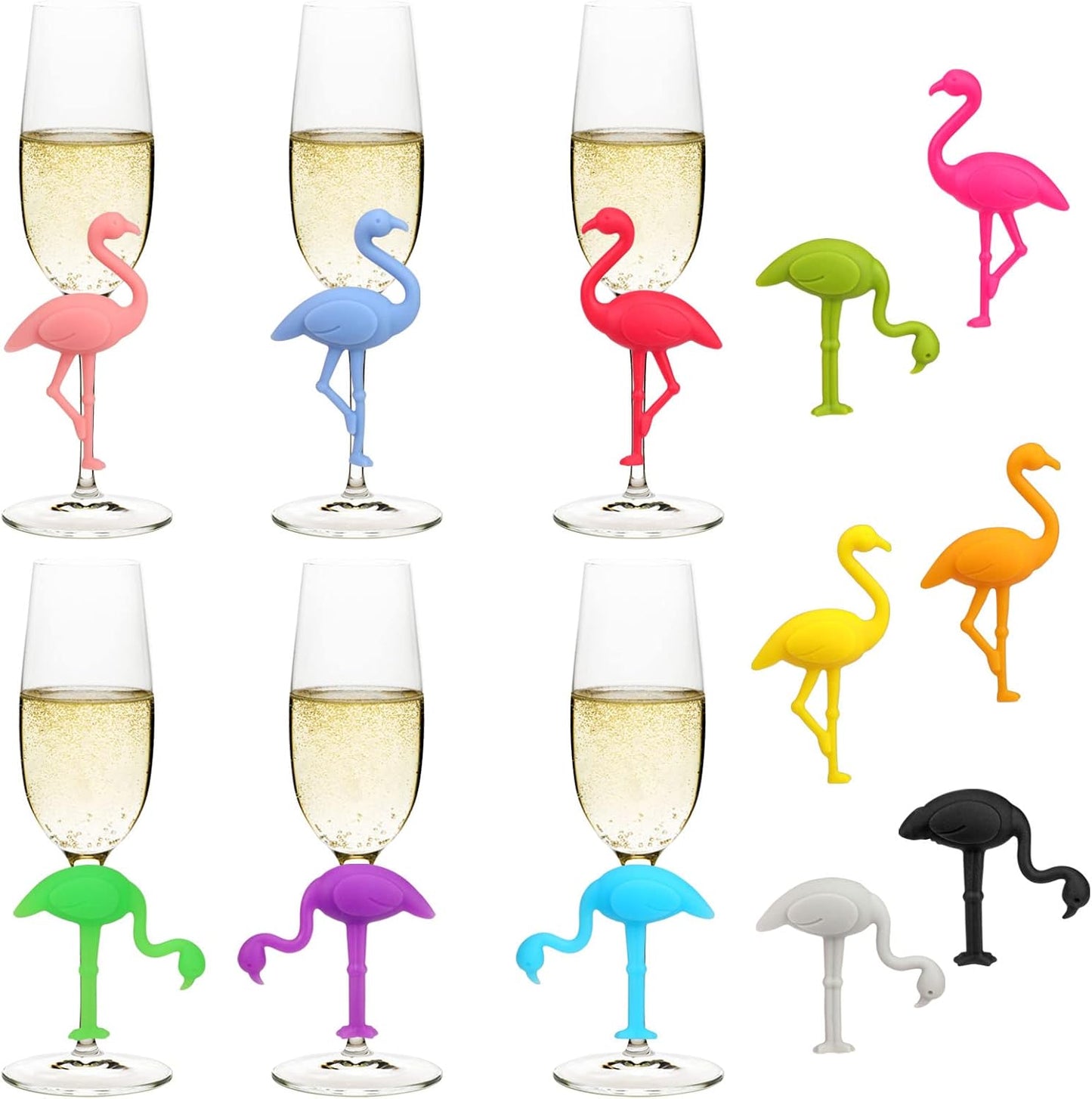 Pwsap - Marqueurs de Verres - Silicone - Multicolore – €4,54