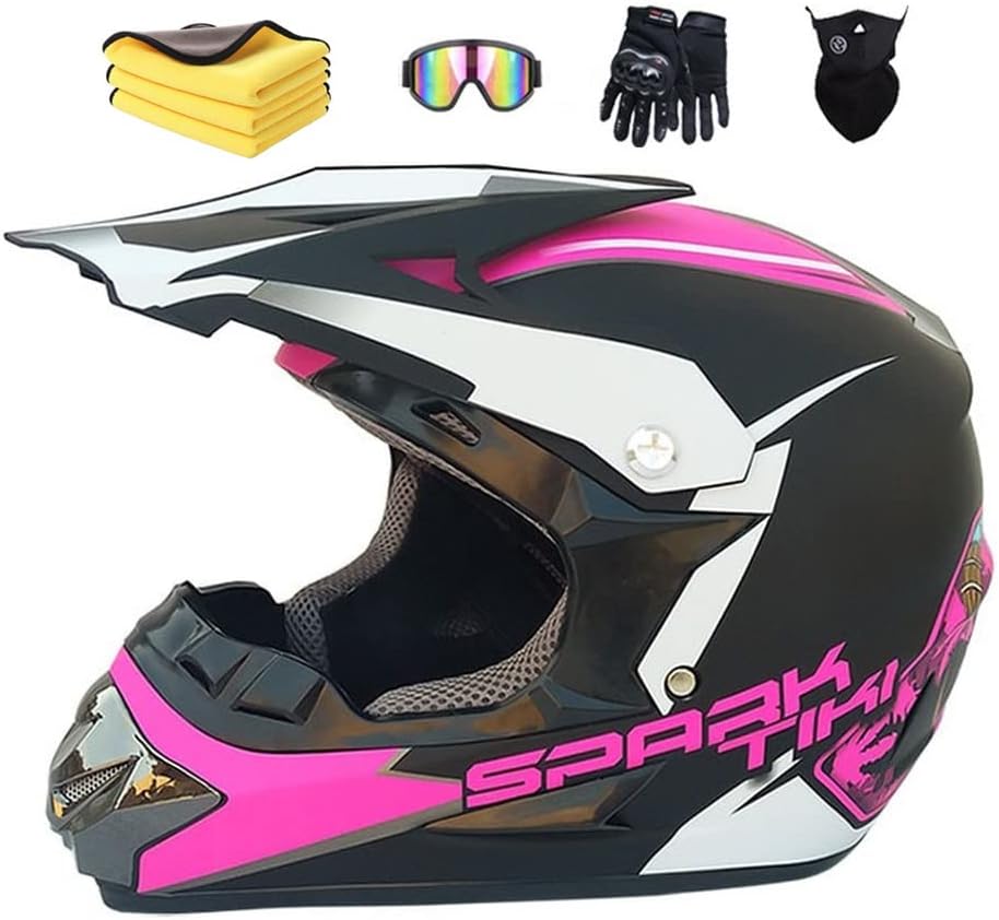 Ruiqieor - Casque Motocross Enfant - Taille S - Noir Poudré – €30,99
