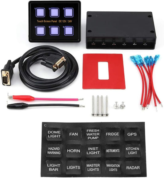 EVGATSAUTO - Panneau de Commutation - Écran Tactile - 6 Interrupteurs – €81,99