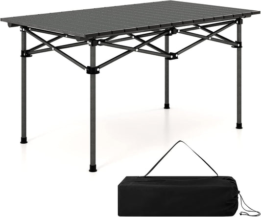 COSTWAY - Table de Camping Pliable - Aluminium - 4-6 Personnes – €34,99