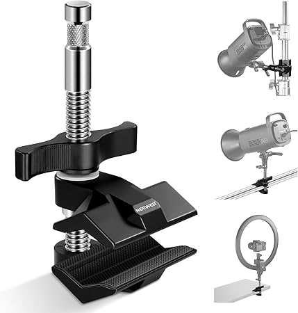 Matériel d'assemblage NEEWER UA015 – Pince à mâchoire 5,1 cm – Goujon 1,6 cm