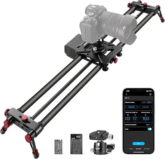 Rail NEEWER 100cm – Curseur de Caméra Motorisé – Fibre de Carbone