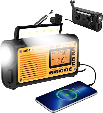 Radio météo XHDATA D608WB – Batterie 3000mAh – Bluetooth