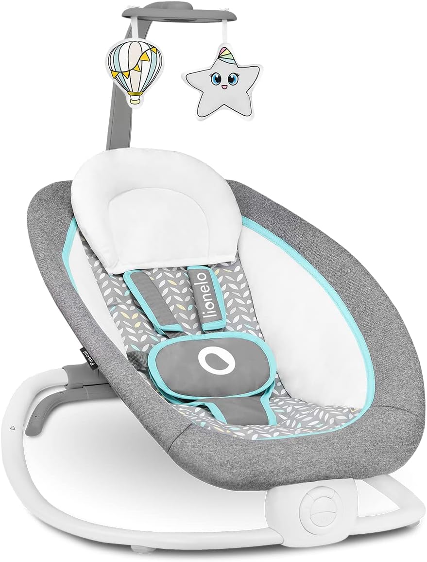 Lionelo - Transat Bébé - Mélodies Intégrées - Vibration Délicate – €39,99