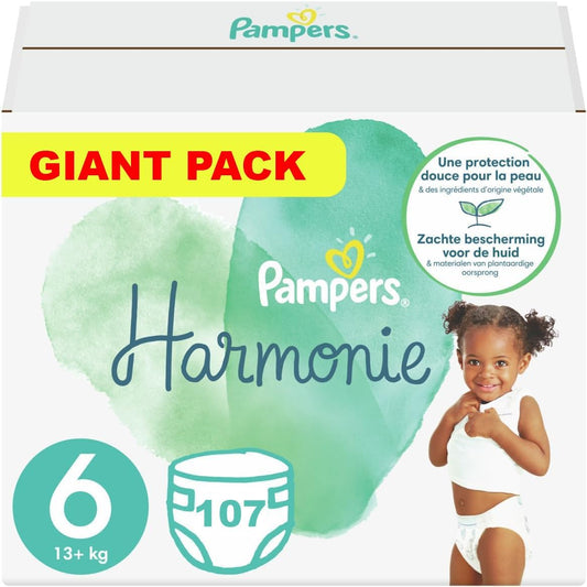 Pampers - Couches Taille 6 - Absorbantes - Coton Naturel – €53,99