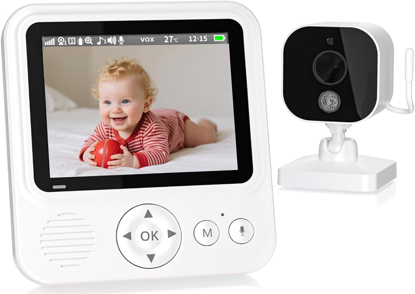 OBVHNUA - Babyphone Caméra - Écran IPS - Vision Nocturne – €35,99
