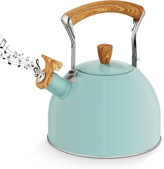 Esyhomi - Bouilloire de Cuisinière - 3L Inox - Poignée Effet Bois – €12,55