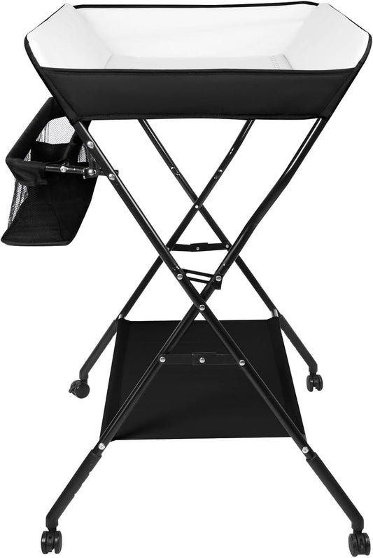 HUOLE - Table à Langer Pliable - Ceinture de Sécurité - Panier de Rangement – €41,99