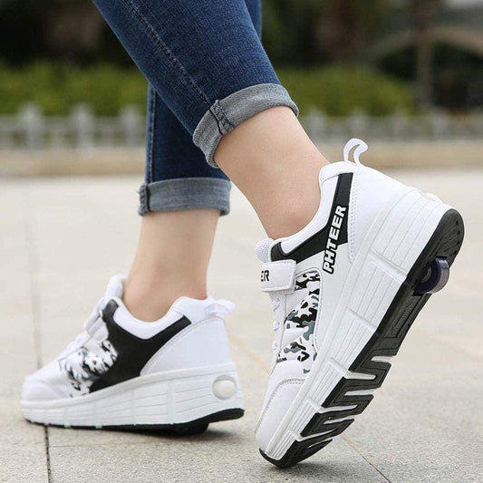 LLH - Chaussures à Roulettes - 2-en-1 Ajustables - Blanc-39 – €27,99