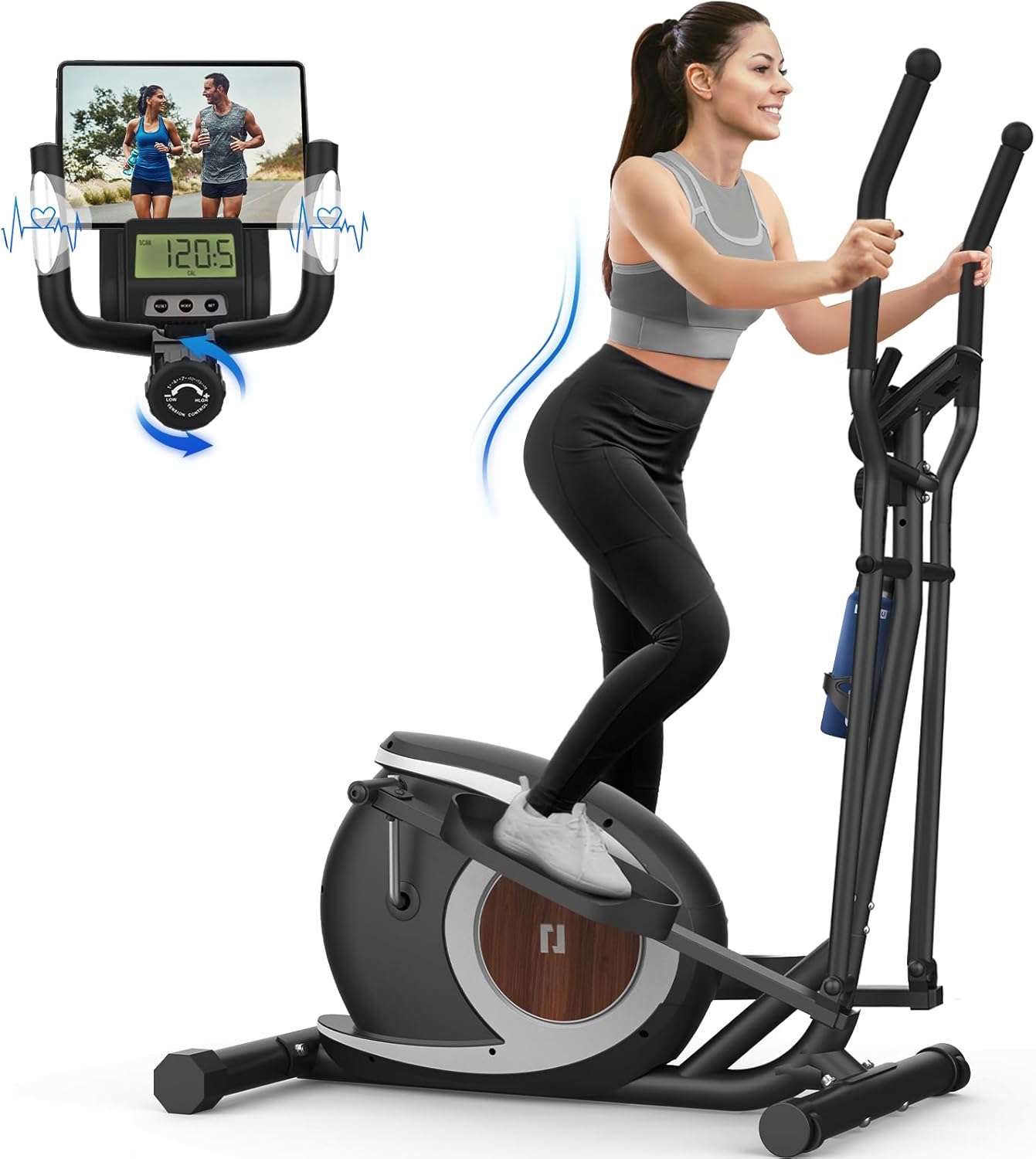 Cowmew - Cross Trainer Élliptique - 16 Niveaux - Écran LCD – €148,99