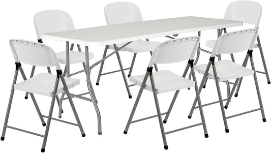 Harbour Housewares - Table et Chaises Pliantes - Portable - 180cm – €73,99