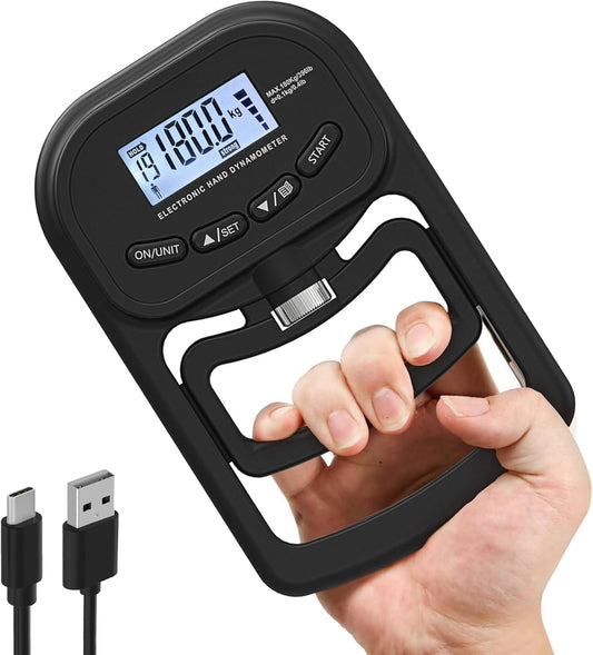 inaepeak - Dynamomètre Main Électronique - Précision Élevée - Stockage Multi-utilisateurs – €28,99