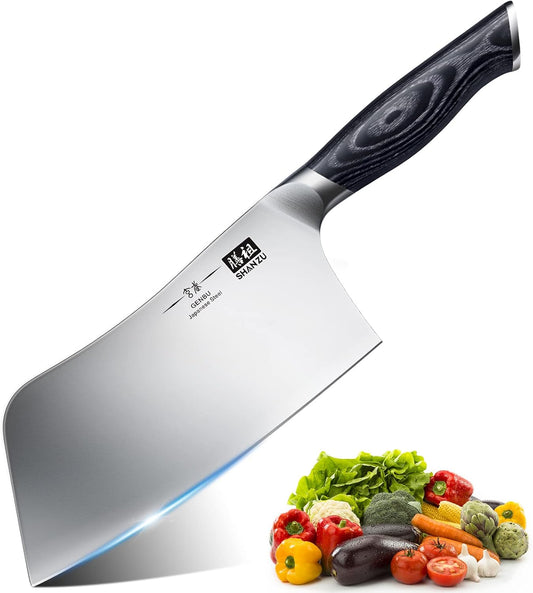 SHAN ZU - Couteau de Chef - Acier Inoxydable Japonais - Manche en Bois – €14,90