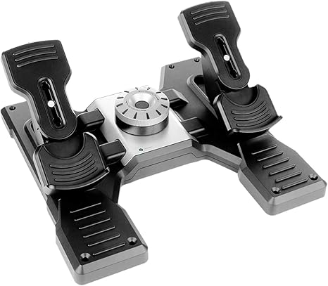 Gamepads et standard manettes Logitech G Saitek Pro Flight – Pédales de Direction – Noir