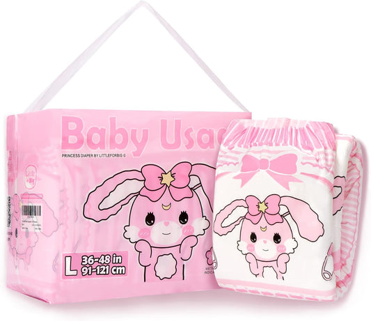 LittleForBig - Couches Adultes - Baby Usagi - Large 91-121 cm – €30,99