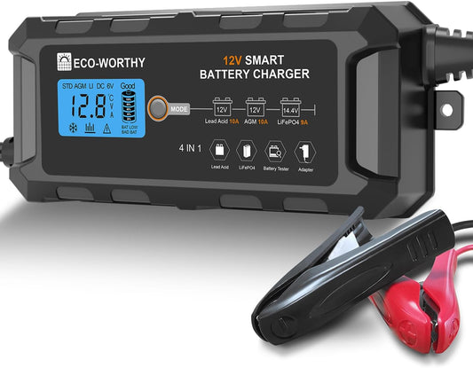 ECO-WORTHY - Chargeur de Batterie 12V - Intelligent - Mainteneur Automatique – €163,99
