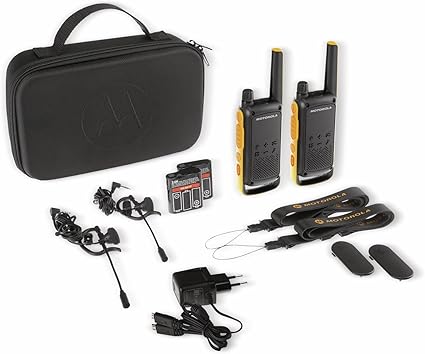 Talkie walkie Motorola TLKR-T82 Extreme – Noir/Jaune – Portée 10 km