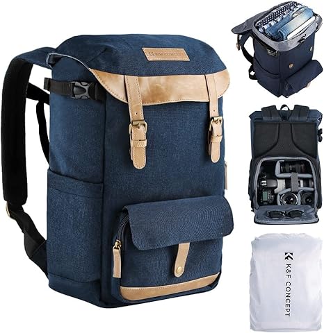 Sac à dos pour appareil photo K&F Concept – Grande capacité – Housse imperméable