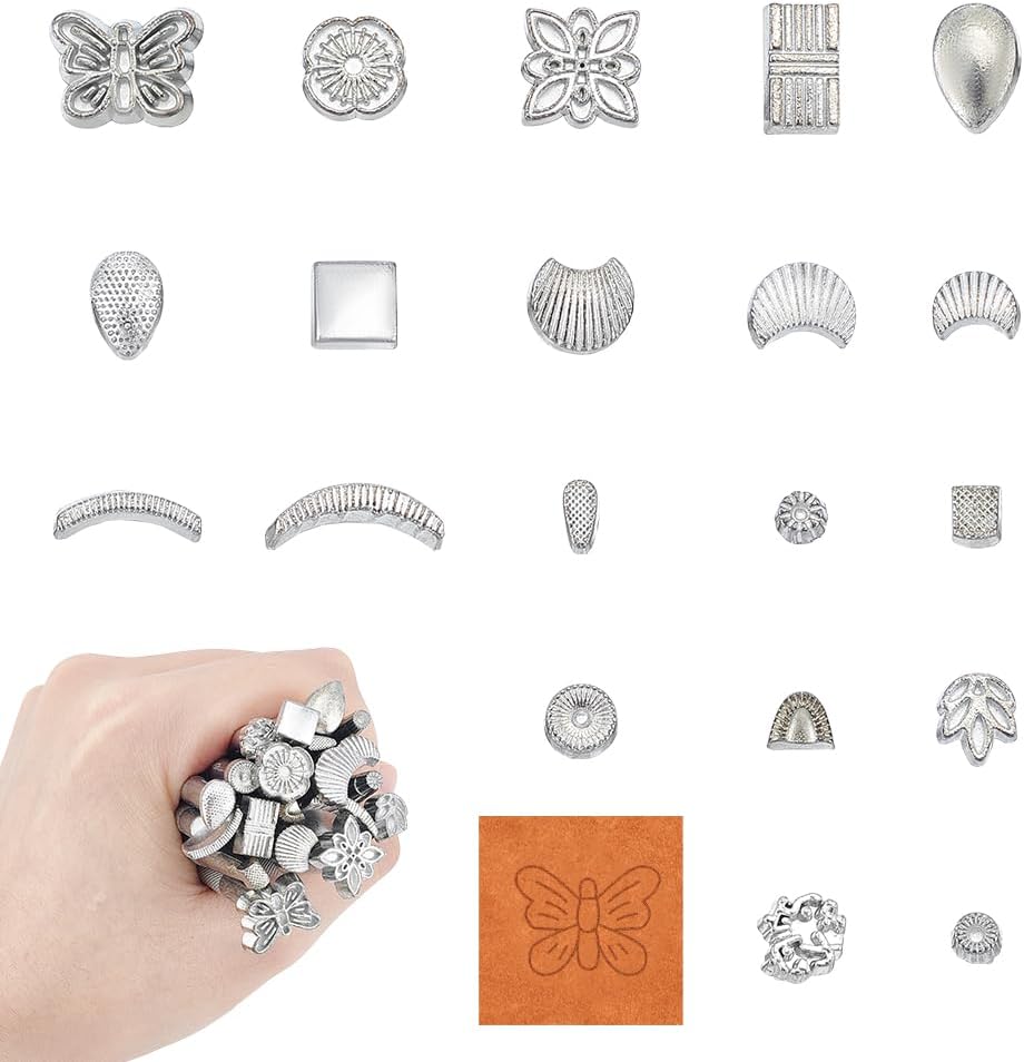 UNICRAFTALE - Kit de Tampons en Cuir - 20 Motifs - Métal Durable – €14,94