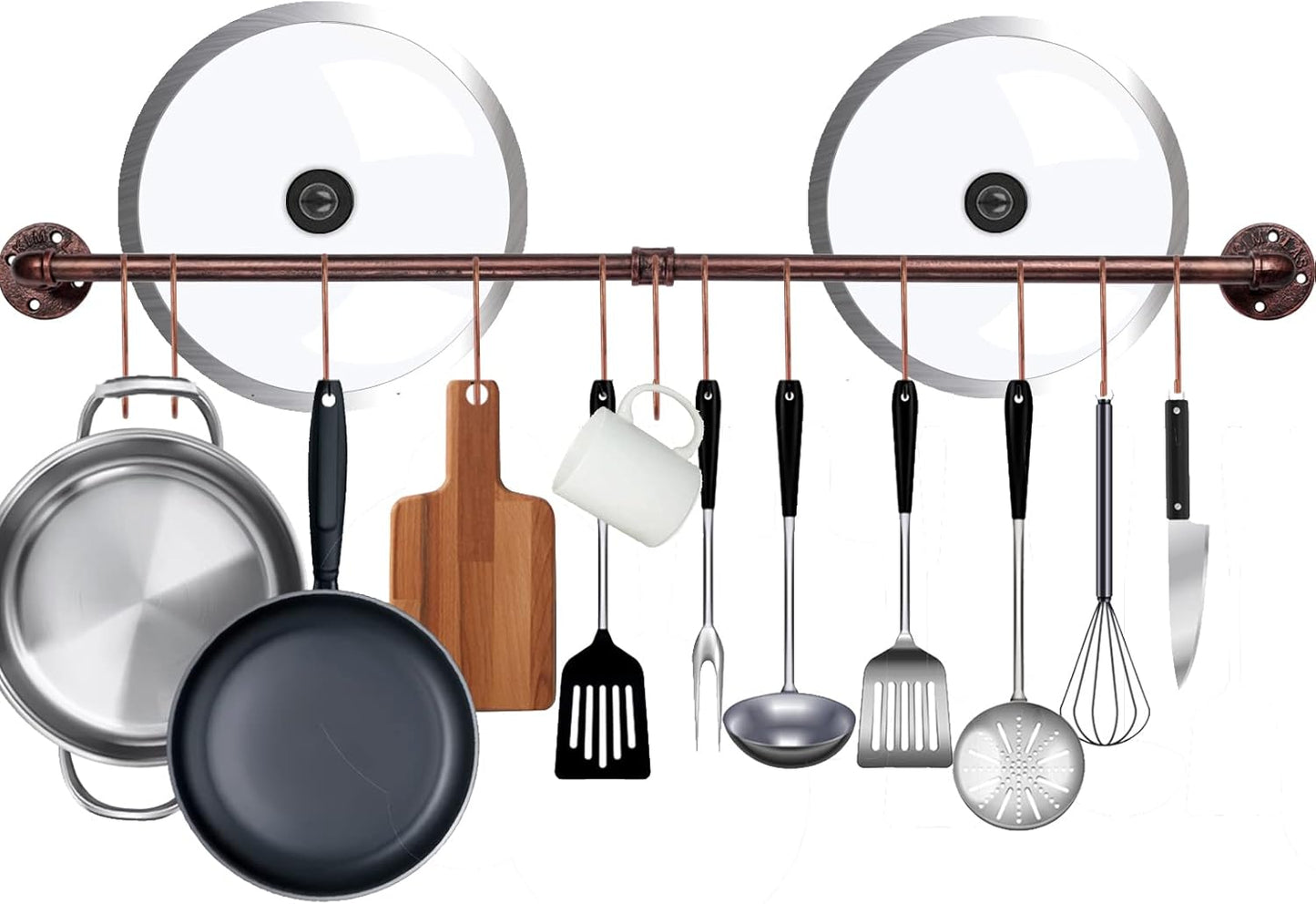 HOMGEN - Support Mural de Cuisine - Gain d'Espace - 15 Crochets – €19,36