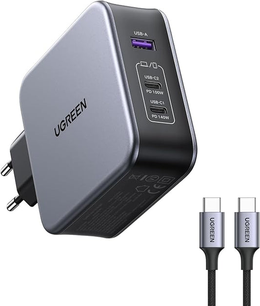 Chargeur USB-C 140W UGREEN GaN Tech 3 Ports PD 3.1 Rapide