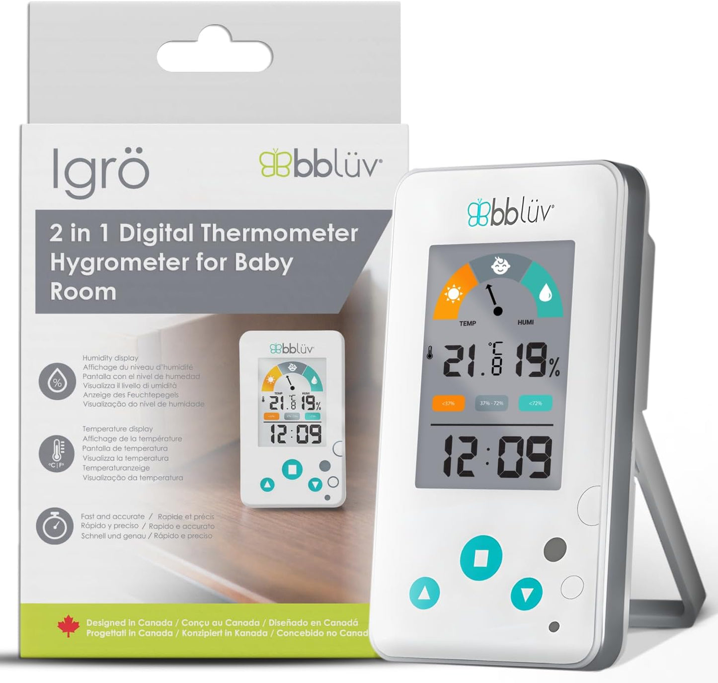 bblüv - Thermomètre Hygromètre - Lectures Rapides - Installation Facile – €25,99