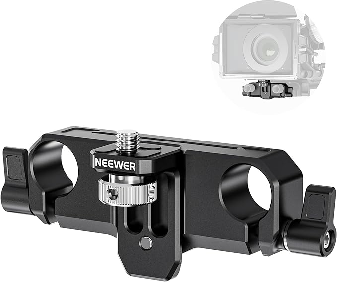 Support pour objectifs NEEWER – Double Tige 15 mm – Réglage Vertical 22 mm