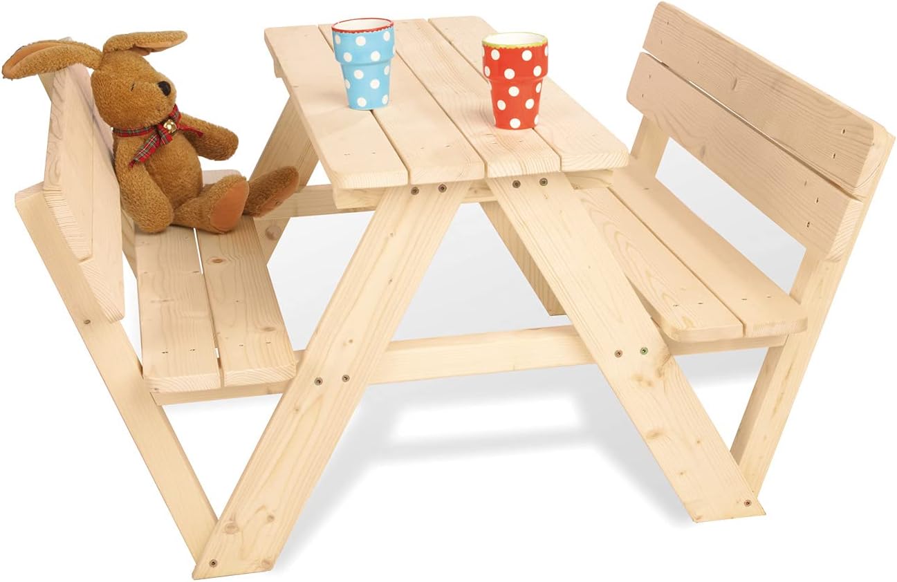 PINOLINO - Table de Pique-Nique - Avec Dossier - 4 Places – €53,99