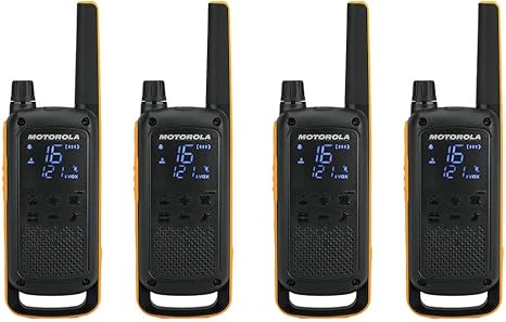 Talkie Walkie Motorola T82 Extreme – Lot de 4 – Jaune/Noir