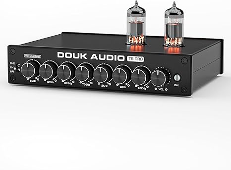 Préampli Douk Audio T8 Pro – HiFi Tube à Vide – Égaliseur 7 Bandes