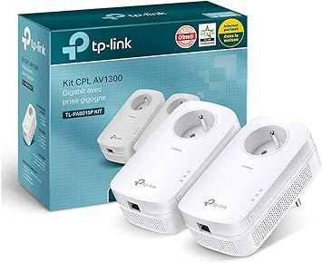 CPL TP-Link AV1200 – 1 Port Ethernet Gigabit – Prise Intégrée