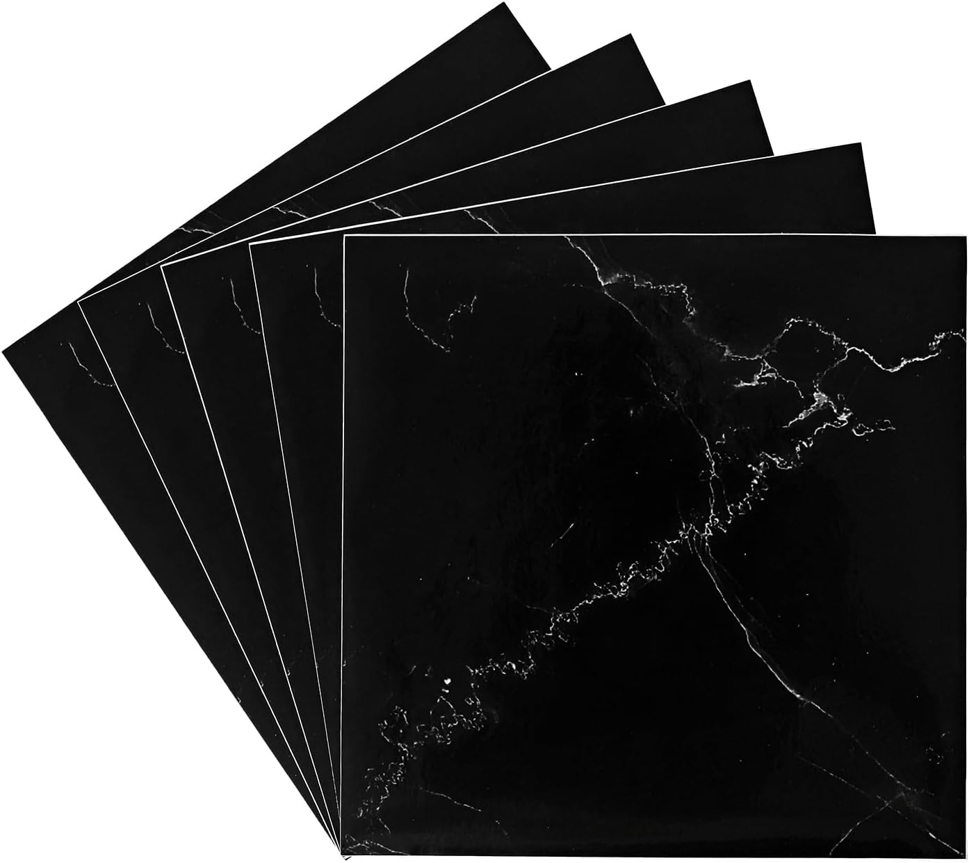 Fantasnight - Stickers Carrelage - Marbre Noir - Autocollant – €2,59