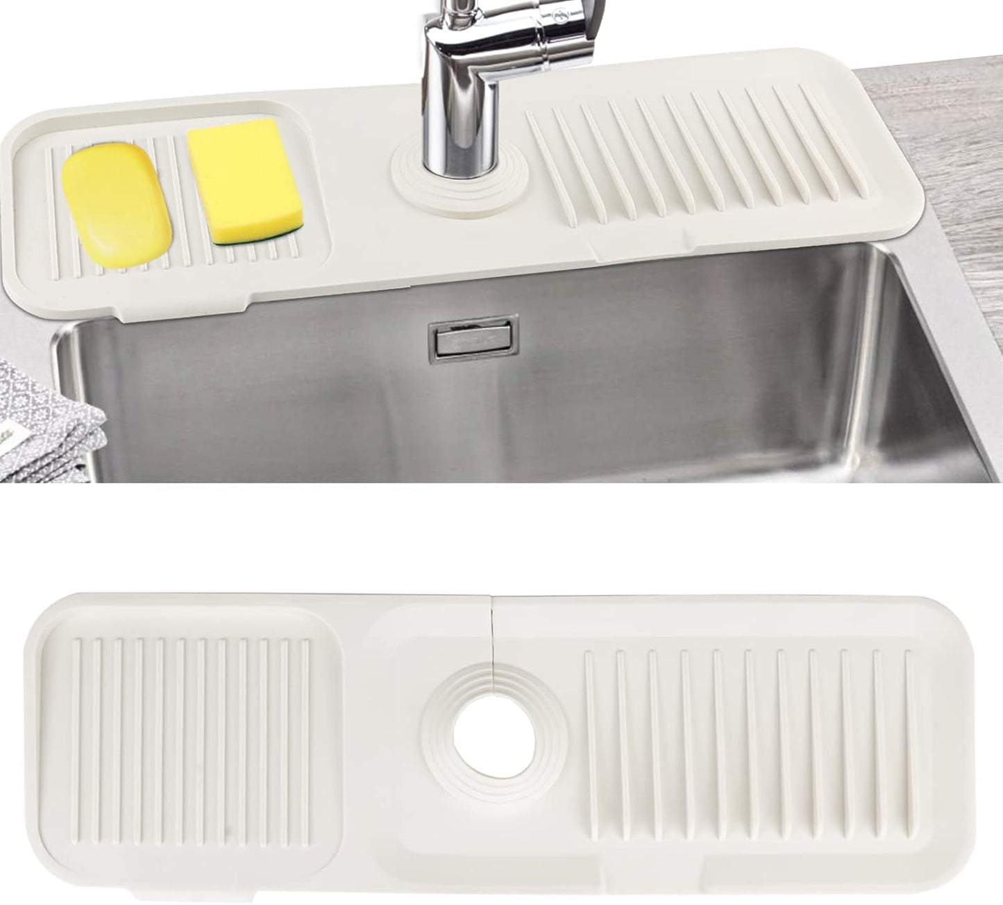 Bebester - Tapis de Robinet en Silicone - Garde-Éclaboussures - Support Éponge – €5,84