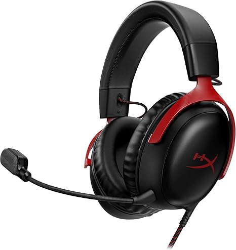 Casque gaming HyperX Cloud III – Filaire, DTS, Noir