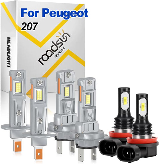 ROADSUN - Ampoules LED - 120W 20000LM - Pour Peugeot 207 – €52,99