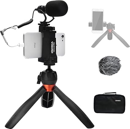 Kits photo et vidéo COMICA CVM-VM10-K2 – Microphone Cardioïde – Trépied Ajustable
