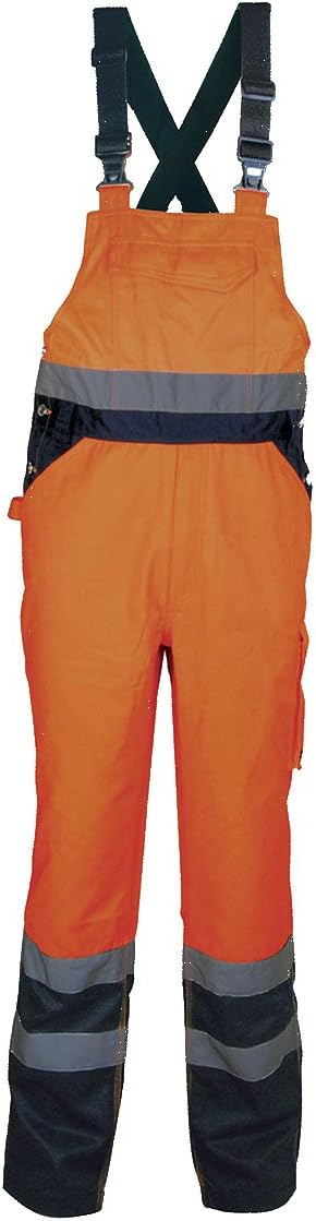 COFRA - Salopette - Haute Visibilité - Orange/Bleu Marine – €30,99
