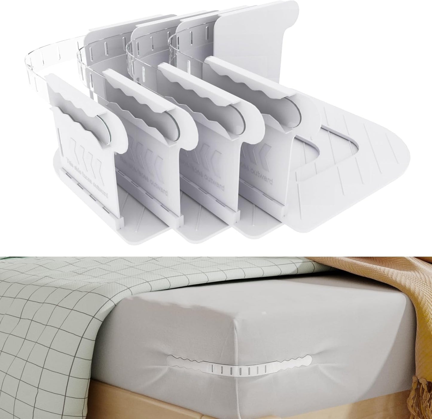 Esyun - Attaches Draps - Anti-Dérapant - Facile à Utiliser – €5,19