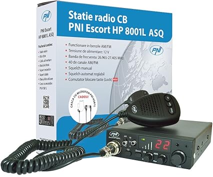 Radios CB PNI Escort HP 8001L – ASQ Réglable – 4W