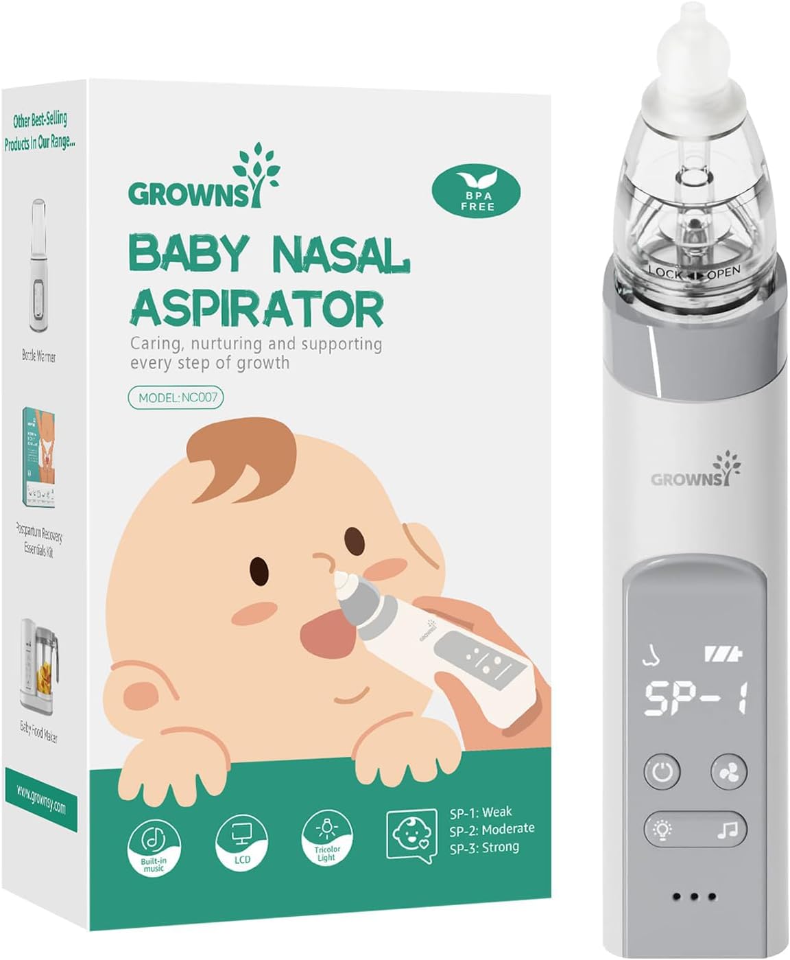 GROWNSY - Aspirateur Nasal Bébé - Baby Nasal – €27,99