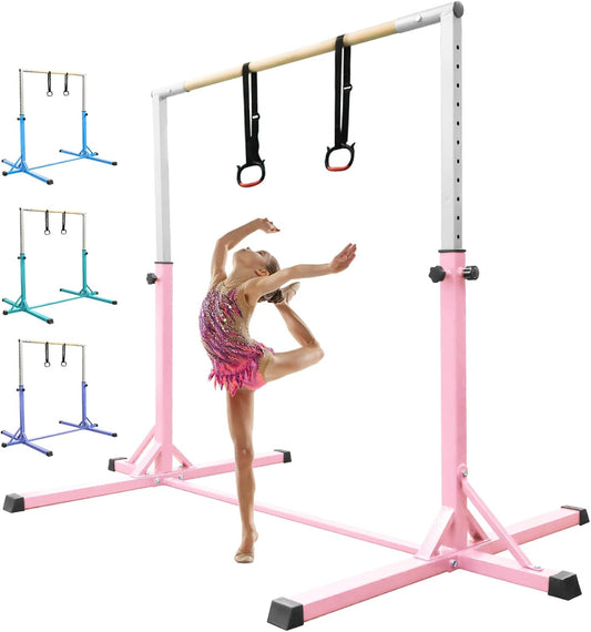 FBSPORT - Barre de Gymnastique - Hauteur Ajustable - Anneaux Inclus – €114,99
