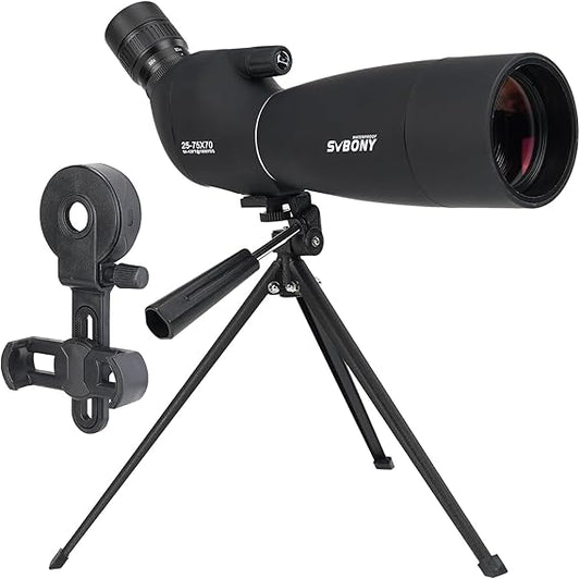 Longue-vue SVBONY SV28PLUS – 25-75x70mm – Rouge Vin