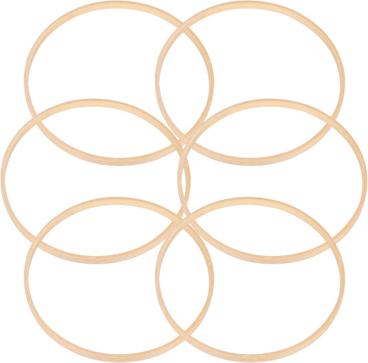 DearCal - Anneaux de Bambou - Écologiques - 20cm, Lot de 6 – €6,49