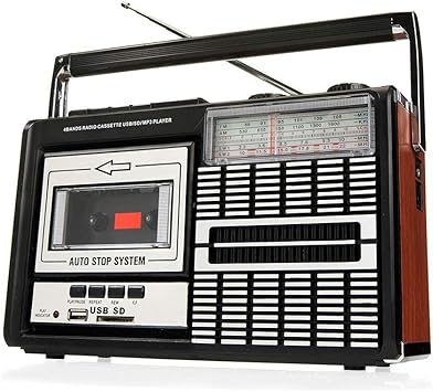 Lecteur cassette portable Sony rétro avec USB et radio AM/FM