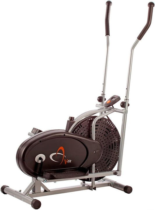 V-Fit - Cross Trainer Élliptique - Ventilateur à Air - Guidons Synchronisés – €107,99