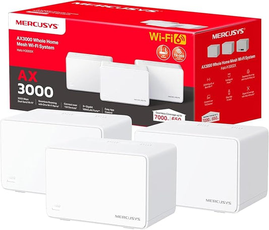 Systèmes Mesh WiFi MERCUSYS Halo H3000X – WiFi 6 – 650 m²